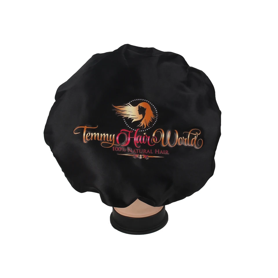 Custom logo brand name printed Virign hair extensions bundles packaging bags with luxury tassel wigs wrapping head band bonnets