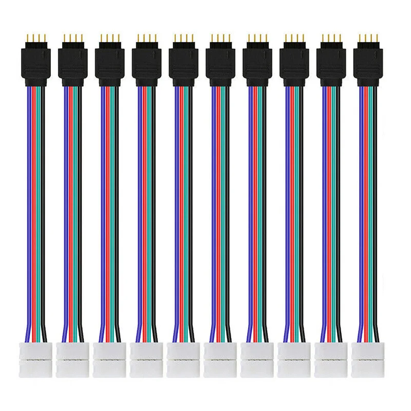 4Pin 5Pin LED Strip Connector for RGB RGBW RGBWW Color 5050 LED Strip Wire Connection Extension Connector Cable
