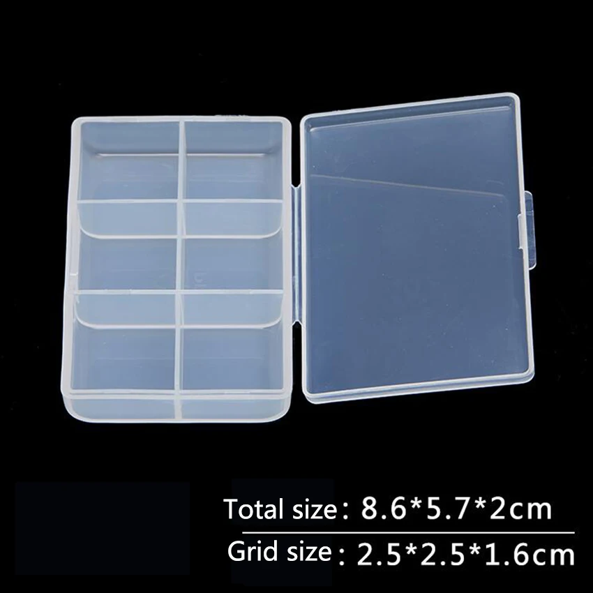 1PC New 6 Slots Cells Portable Jewelry Tool Box with number Container Ring Electronic Parts Screw Beads Component Storage Box