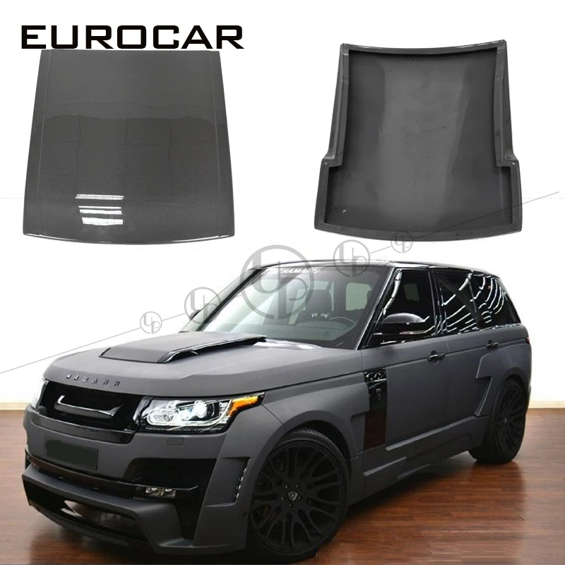 Carbon bonnet vogue front hood for rover vogue HM style carbon fiber hood scoop 13-16y