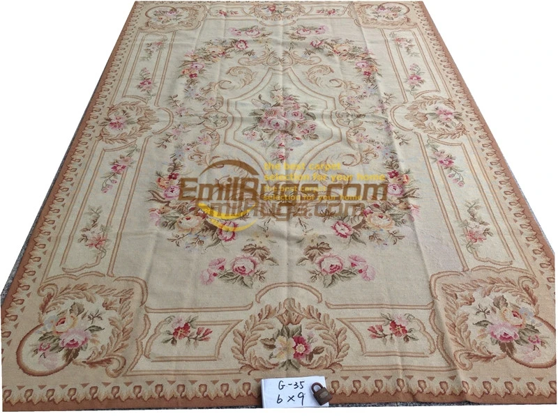 

Vintage Wool Needlepoint Floral Carpet Full Width Design Needle Point Hand-woven Carpet Handmade Luxury Wool Rug Carpet