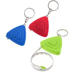 3pcs/lot Soft Retractable Ruler Measuring Tape With Key Ring