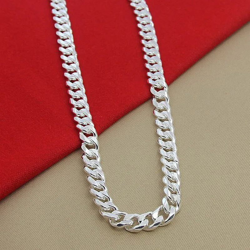 Men's 10MM 925 Sterling Silver Necklace Chain