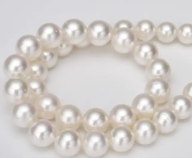 AAA 12-13mm round Natural White Pearl Necklace 18