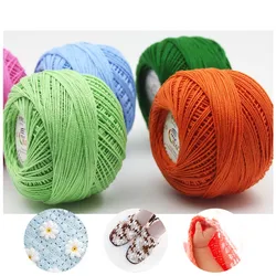 50g klasyczne koronki perła połysk Shuttle serii miękkie Rival Line Knitting taśma z przędzy szydełka Boutique nić bawełniana szerokość 1.75mm #3