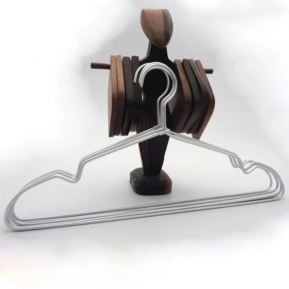 

10pcs/lot 40cm Aluminum alloy clothes rack/Metal adult hanger/Indentation and antiskid clothes rack/