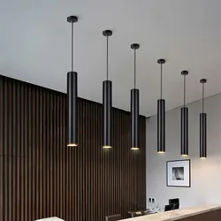 Modern led Pendant Lamp Long Tube Lamp Kitchen Island Dining Room Shop Bar Counter Decoration Cylinder Pipe Pendant Lights