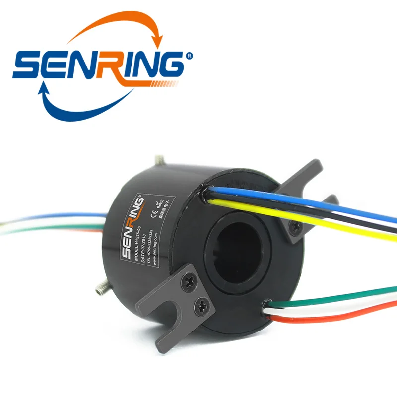 Electric Slip Ring H1235 for 6/12 Circuits 5A Through Hole Sliprings with Hole Bore 12-12.7mm OD Size 35mm  Signal Rotary Union