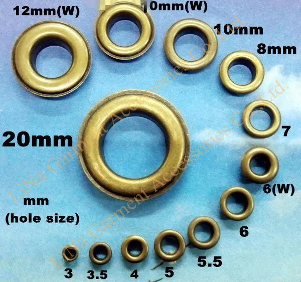 CPAM Shipping 6mm Eyelets for Apparel and Scrapbook Antique brass color metal eyelets for garment eyelet for bags