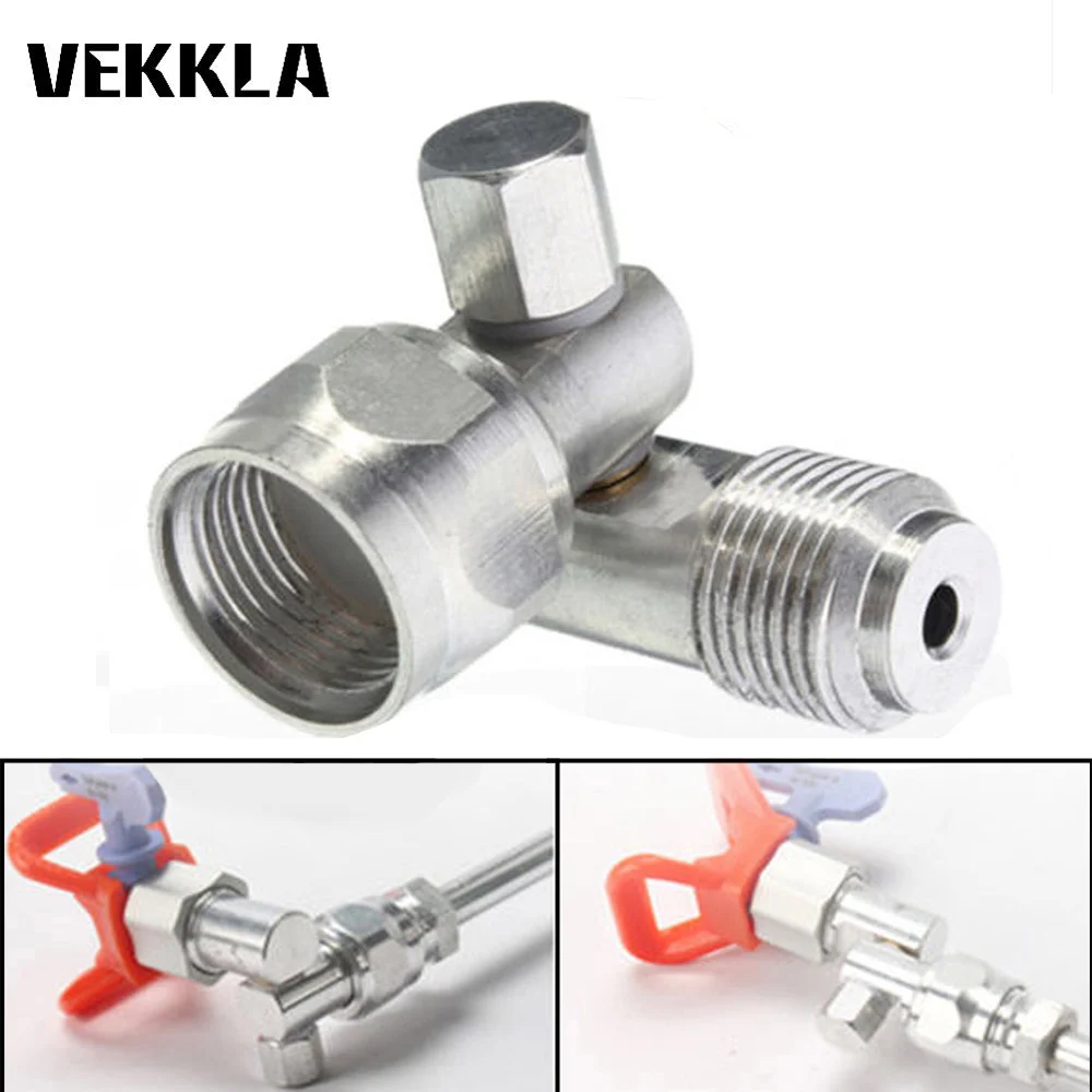 Multi-angle 7/8 Inch F-7/8 Inch Rotation Swivel Joint Adapter Clean Shot Shut Off  for Airless Paint Spray Gun Swivel Joint