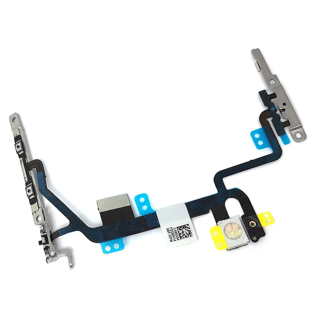 For IPhone 8 8 Plus Power Volume Button Silent Switch Flex Cable With Metal Bracket Installed Replacement