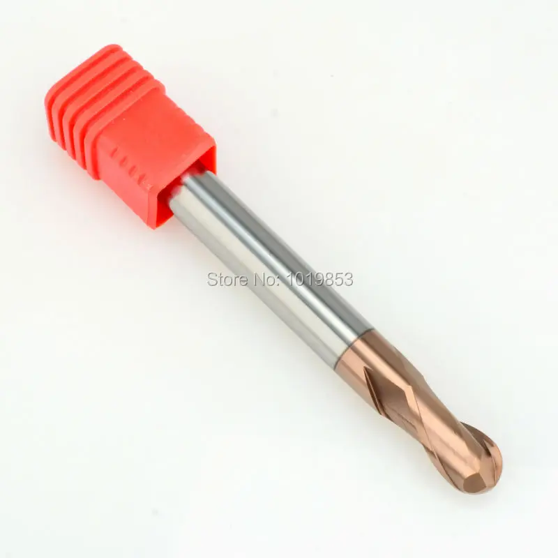 

2pcs SLONS S600-R5X10X75L HRC65 Ball nose tungsten Carbide end mill for CNC machine