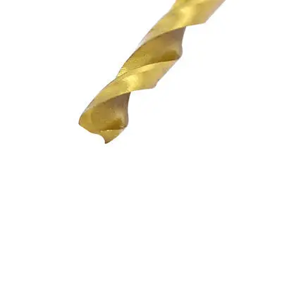 3.9mm Drilling Diameter Titanium Plated Straight Shank Twist Drill Bit 10pcs