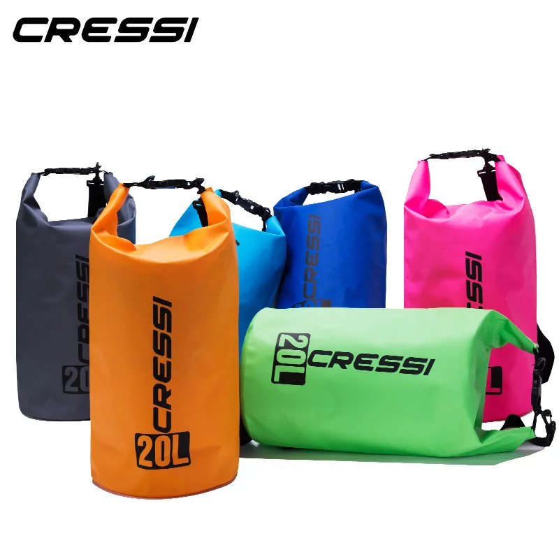 Cressi Dry Bag Diving Bags Big Volume Diving Equipment Bag Waterproof Bag for Snorkeling Dive 10L 15L 20L Easy Carry