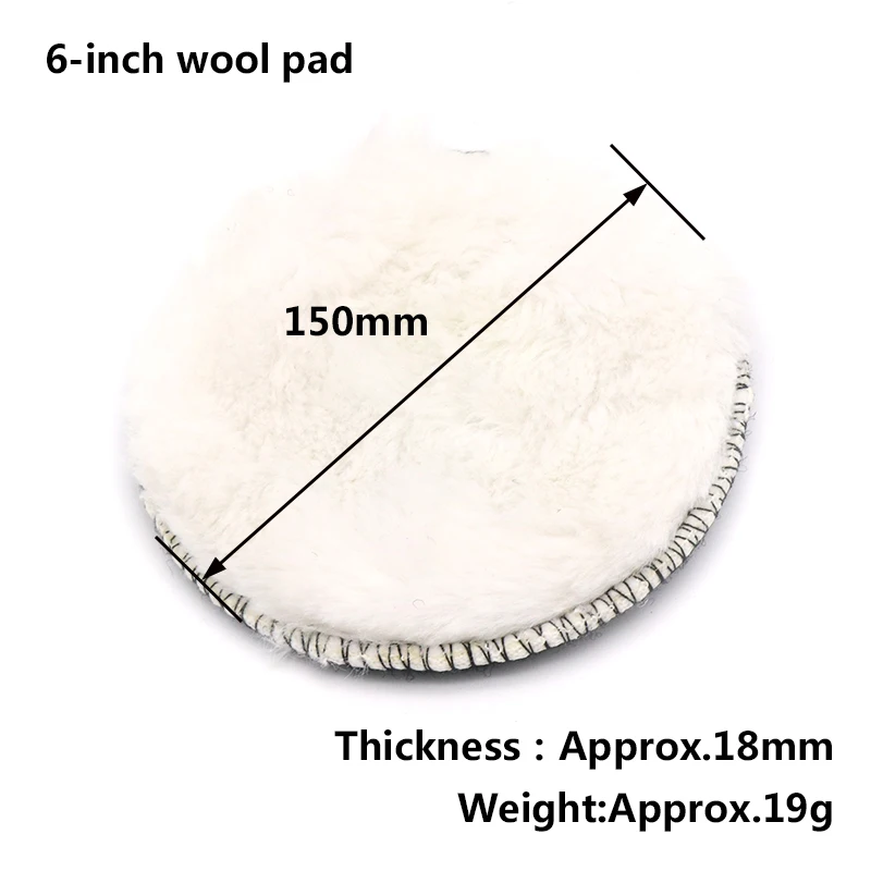 1pcs Hot Sale 4' 5' 6' 7' Round Fine Polishing Pad Wheel Self-adhesive Car Paint Care Waxing Sponge Wool Polisher Bonnet Tools