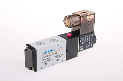 

4V210-08 DC 12V Solenoid Air Valve 5port 2position QC