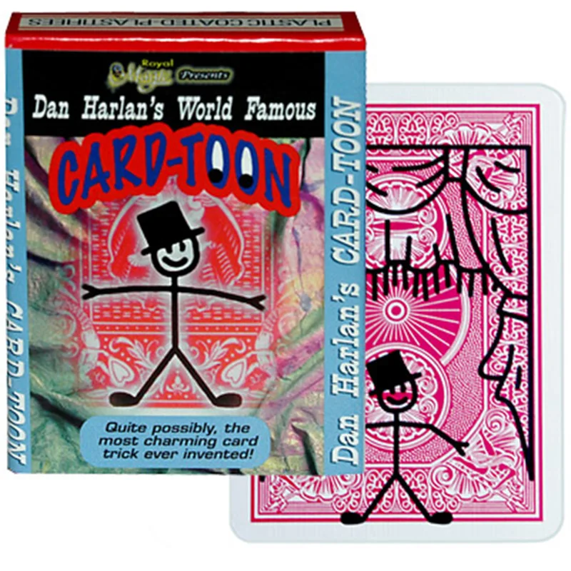 Card-Toon #1 and #2 Card Magic Tricks Fun Close Up Animation CardToon Deck Magie Mentalism Illusions Gimmick Playing Card Magia