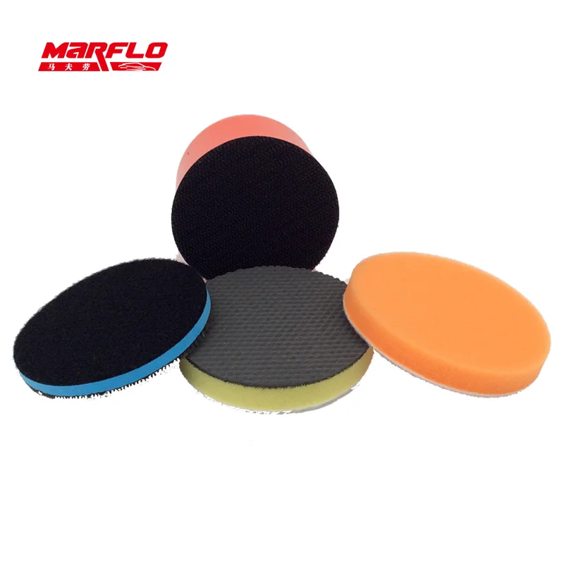 Marflo Car Care Wash Clean Brush Magic Clay Pad Wax Sponge Pad 3 Plus 1 Made by Brilliatech