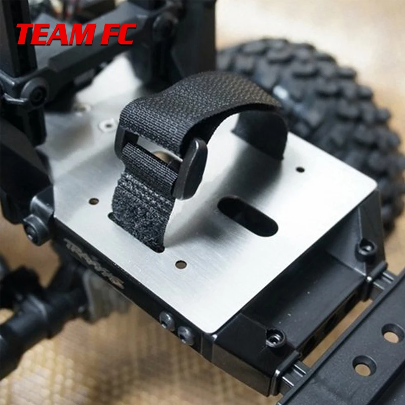 TRX4 Metal Battery Holder Expansion Pate with Tie Down Strap for 1/10 RC Crawler Car TRX-4 Accessories S205