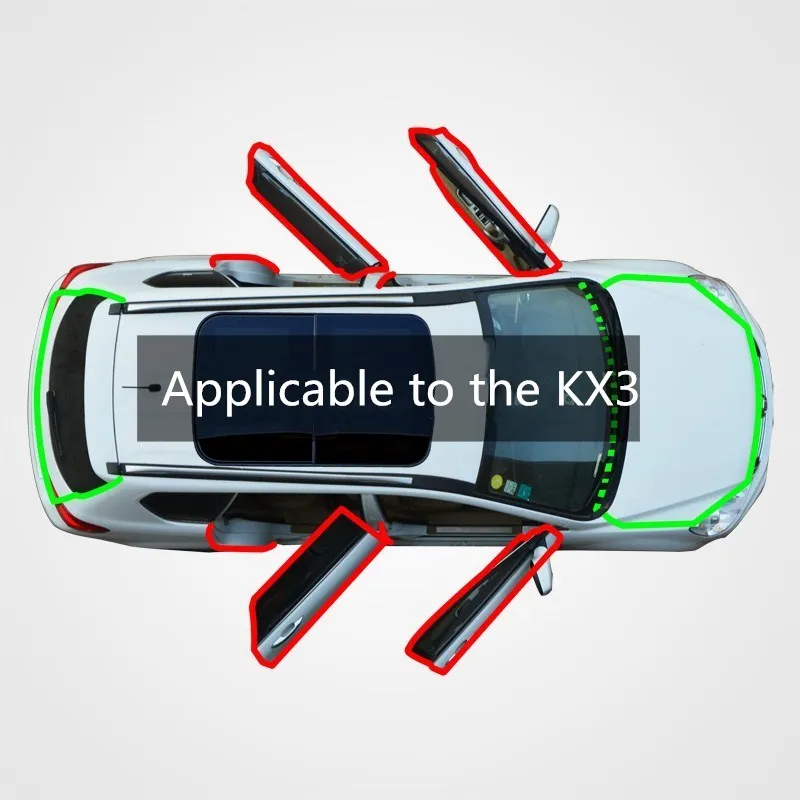 For the kia KX3 car door edge gap dust feng shui collision sound insulation retrofitted with modified rubber sealing strip