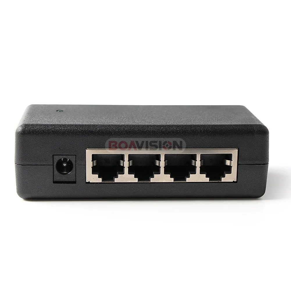 Caja de inyector POE CCTV, fuente de alimentación para cámara de vigilancia, adaptador de cámara IP, 4 canales, 8 canales, cc 12V-48V, 10/100Mbps