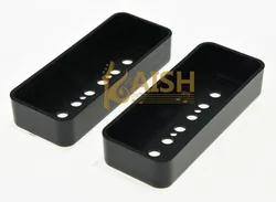 KAISH Set of 2 Soap bar LP Guitar Pickup Covers P90 Pickup Cover Black fits LP