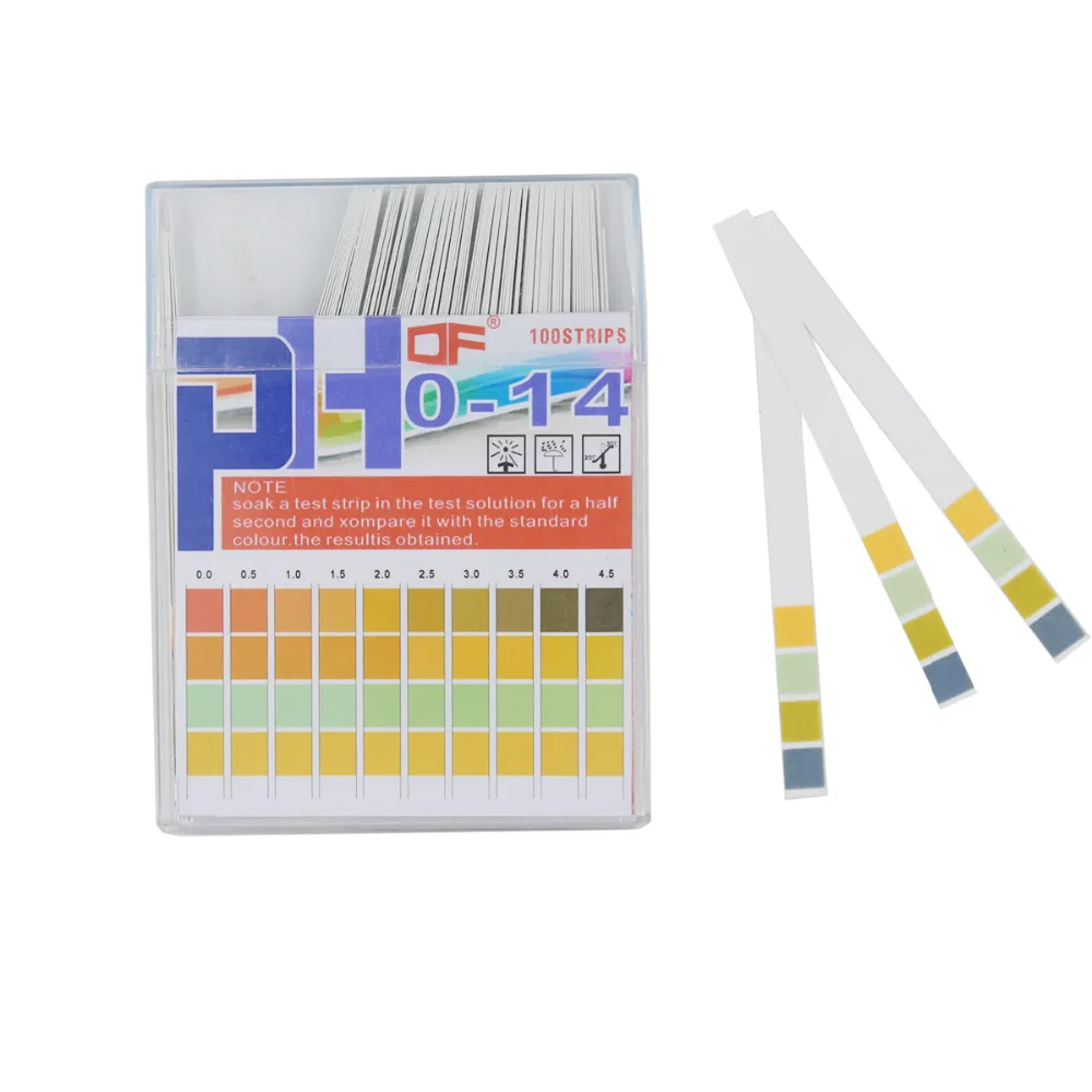 100 Strips Boxed Acid Indicator Strips Paper PH Test Strips Range 0-14 Indicator Paper Tester 20% off