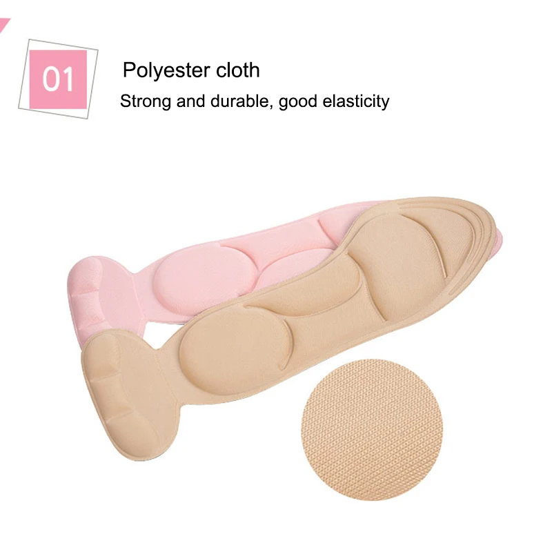 1 Pair Sport Insoles Breathable Anti-slip Shock Foot Arch Massage Sponge Paste Pad Inserts Post Back Women High Heel Shoes New