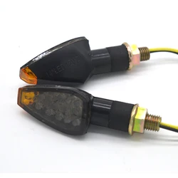 1 pair Bobber Motorcycle Carbon Fiber Housing Smoking Lens Turn Signals LED Lights Indicators Flashers For honda cbr 600 rr