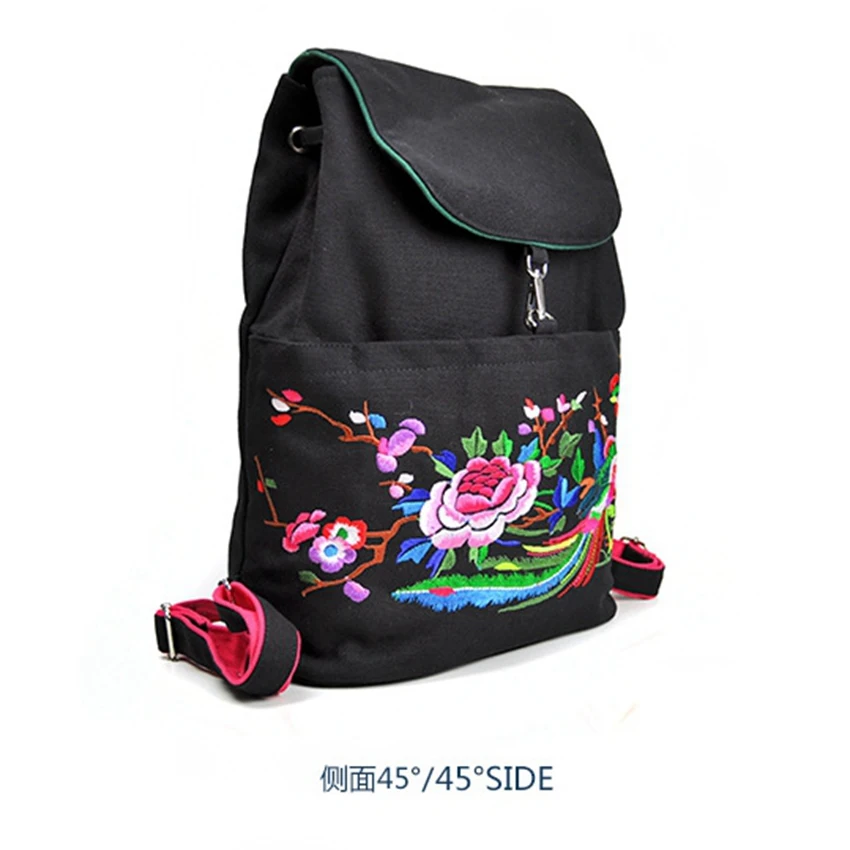 

2019 new Yunnan ethnic style embroidery bag student backpack canvas female bag leisure women's backpack