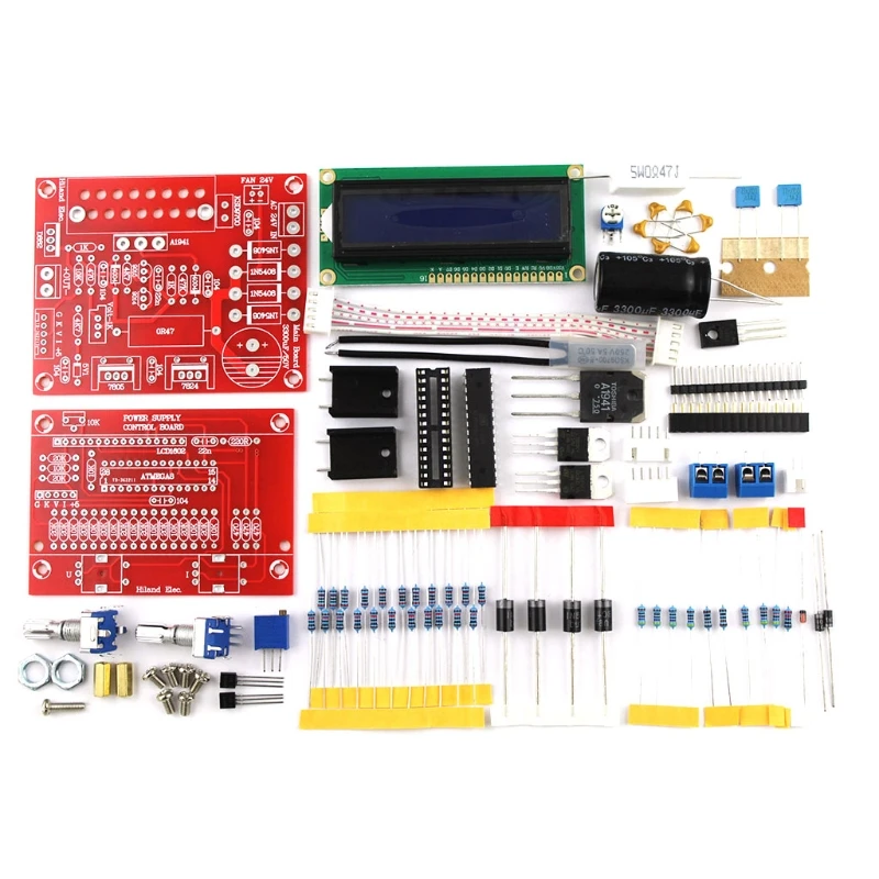 Fuente de alimentación regulada de CC ajustable, Kit DIY con pantalla LCD, 0-28V, 0,01-2A