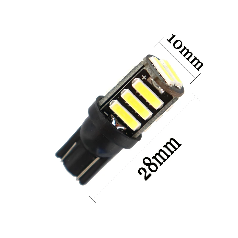 10pcs Super bright Car wedge W5W T10 11 SMD 7020 LED 80MA 194 168 Reading Light 12V Led Wedth Lights Led Instrument Lamps