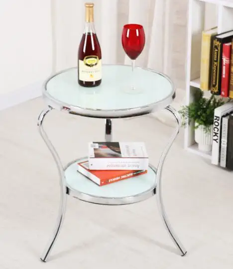 Leisure round table tea table. Glass table. Flower frame induction table