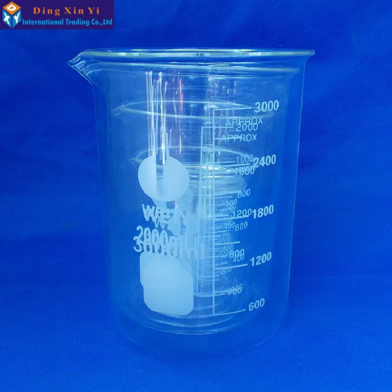 Low Form Beaker Chemistry Laboratory Borosilicate Glass Transparent Beaker Thickened with spout 50-3000ml