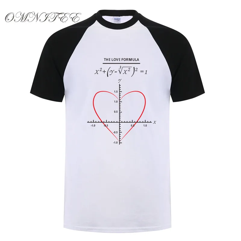 Summer New The Love Formula T Shirt Mens Cotton Short Sleeve T-shirt Funny Love Math Man Tshirt Top Tees OZ-143