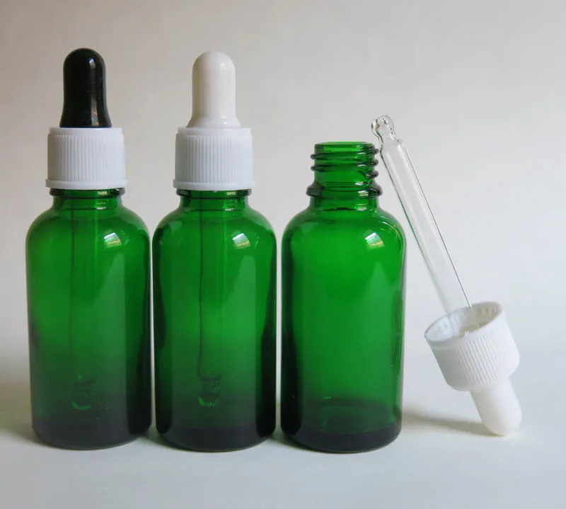 

wholesale 100pcs empty 30ml green glass dropper bottle, 30 ml liquid glass bottle dropper, 1oz glass bottle with dropper