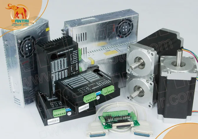 Great Kit! CNC Wantai 3 Axis Nema34 Stepper Motor WT86STH118-6004A 1232oz+Driver DQ860MA 80V 7.8A 256Micro US CA DE UK IT Free