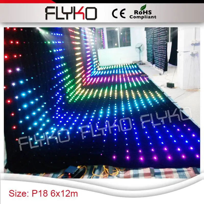 

P18cm 6m x 12m full color stage light video backdrop thanks giving holiday led curtain