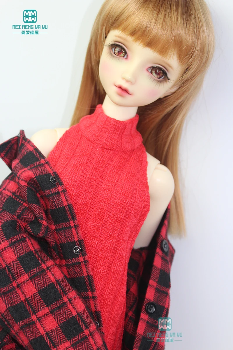 BJD accessories for 58cm-63cm 1/3 BJD doll clothes fashion halter sweater white, black, red, grey