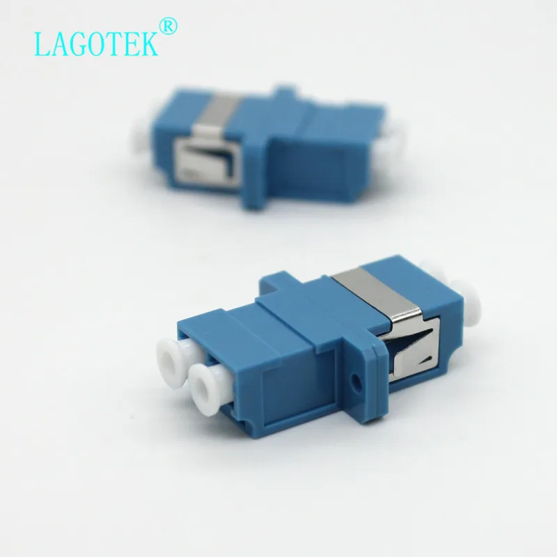 25/50/100/200Pcs LC UPC Duplex single-mode Fiber optic Adapter LC Optical fiber coupler LC UPC Fiber flange LC connector