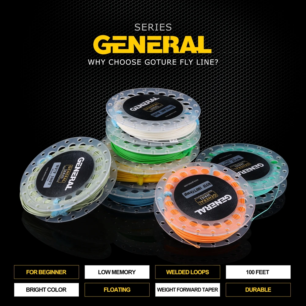 Goture Fly Fishing Line WF 3/4/5/6/7/8F Weight Forward Floating Fly Fishing Line with Welded Loops Fly Fishing Accessories