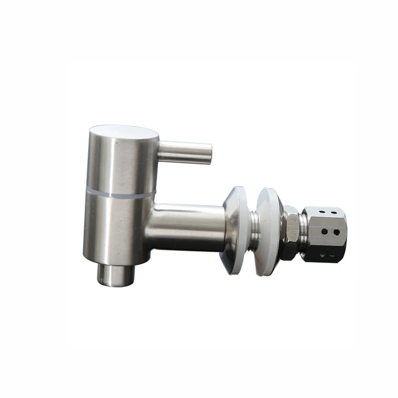 304 Stainless Steel Beverage Drink Dispenser Wine Barrel Spigot Tap Faucet M12mm M16mm With Anti-blocking Cap