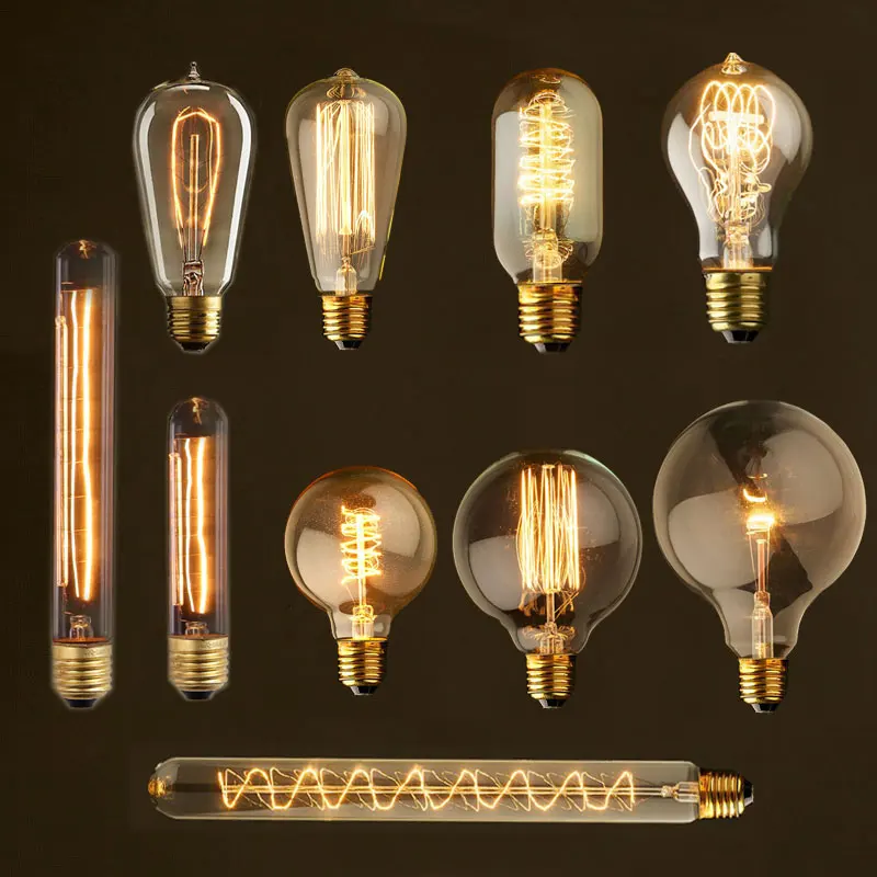 Vintage Edison bulb E27 40w lampada retro lamp incandescent ampoule 220V For Decor Filament Bulb E27 Pendant Lights Antique Bulb