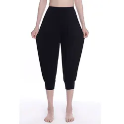 High Waist Stretch Women Harem Pants Sport Pants Flare Pant Dance P Wide Leg Loose Long Trousers Bloomers Pants