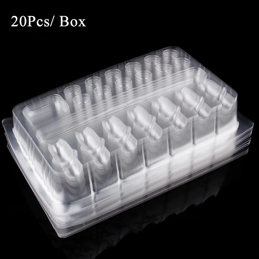 Tattoo Cartridge Needles Holder 20Pcs/Lot Transparent Plastic Hold Machine Pen Ink Pigment Trays Stand Permanent Makeup Body Art