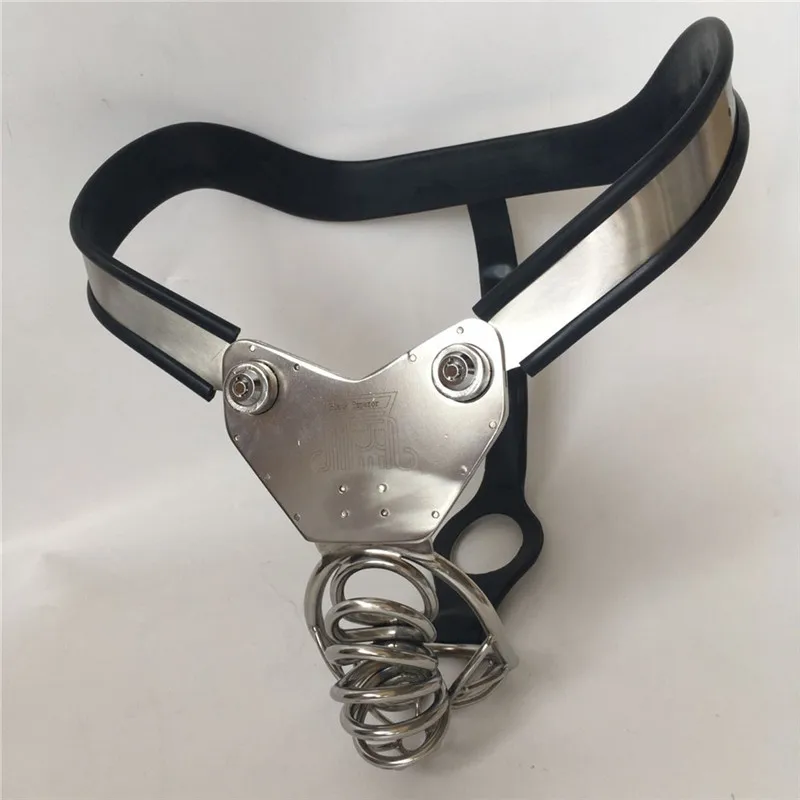 

New Male Super Ergonomic Adjustable Curve Waist Stainless Steel Chastity Belt Ventilate Scrotum Groove Cock Penis Cage Sex Toy