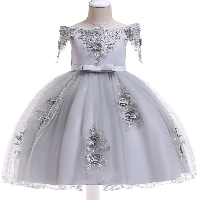 First Communion Party Dresses Summer Flower Girls Dress For Weddings Birthday Children Costume 3-10Y Kids Girl Princess Clothes