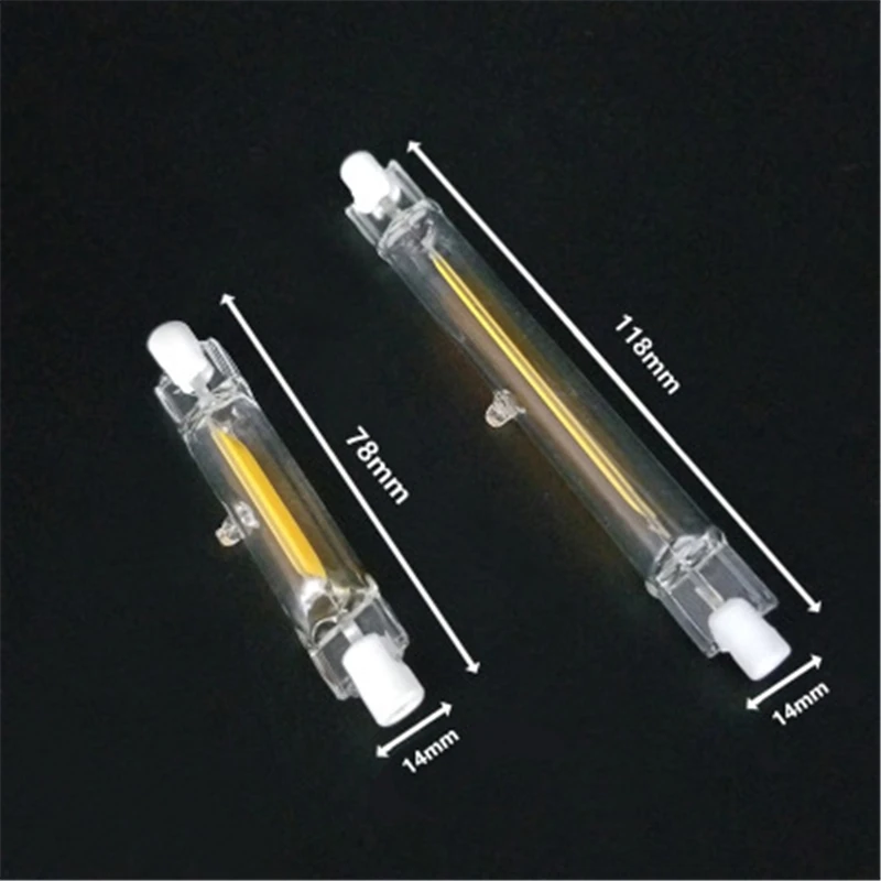 10pcs LED R7S glass tube 118 mm 78 mm dimming instead of a halogen cob lamp 110 V / 220 V energy saving powerful R7S LED lamp