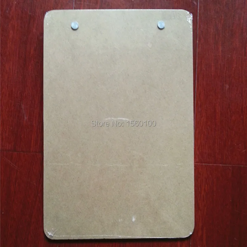 10pcs/lot A5 MDF clipboard writing pad Wooden file clip board menu clipboard with plate clip office supplies