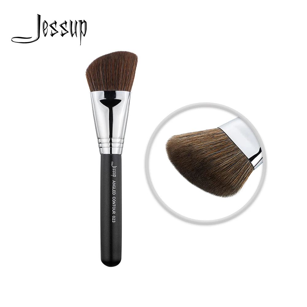 Jessup Powder brush Makeup brush Cosmetic Angle Contour Bronzer cream liquid Fiber hair 023